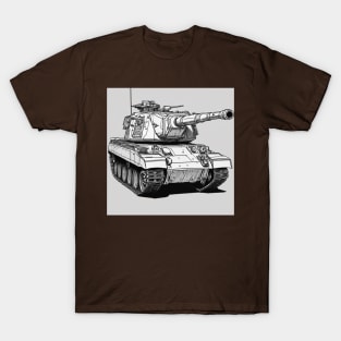 Black and white tank illustration T-Shirt